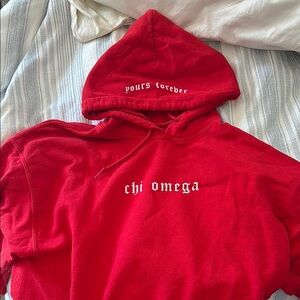 Red Chi Omega Hoodie